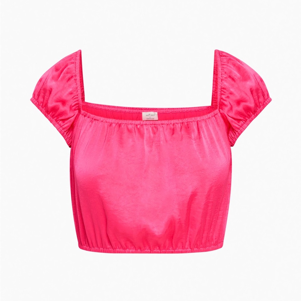 Wilfred crop satin square neck